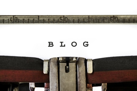 blog written on a typewriter