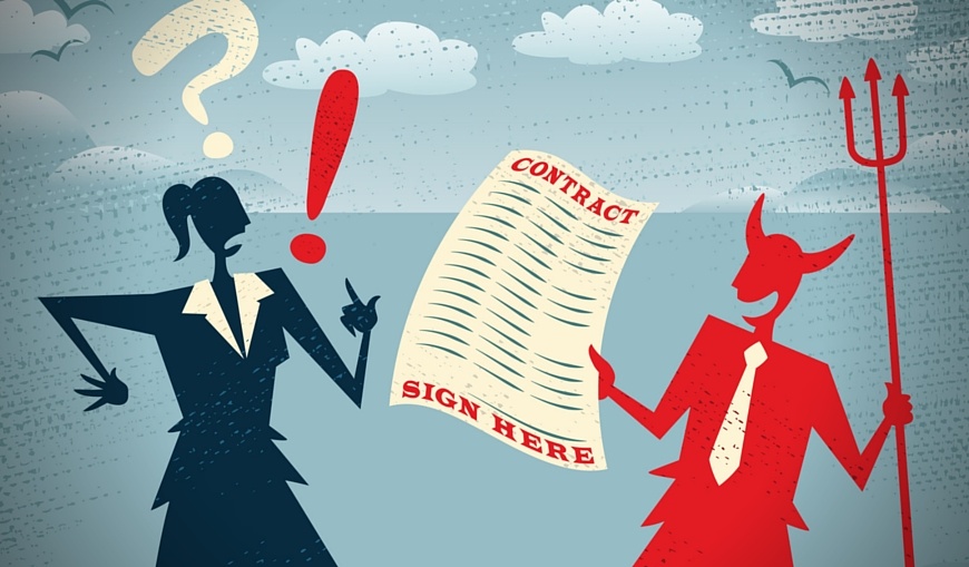 devil-offering-woman-to-sign-contract