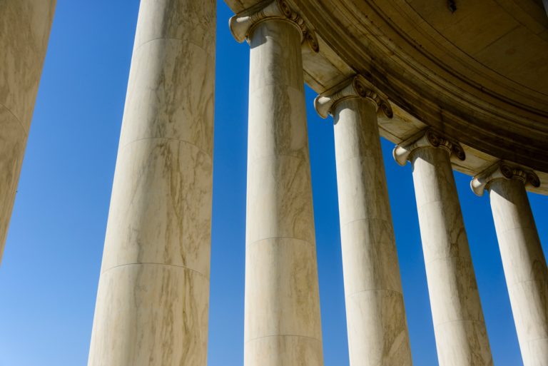 pillars-against-a-blue-sky